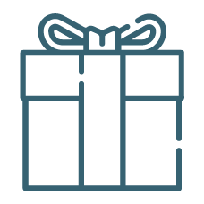 Icône représentant un cadeau.